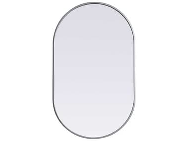 Elegant Lighting Asha Silver 24''W x 40''H Oval Wall Mirror EGMR2A2440SIL