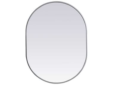 Elegant Lighting Asha Silver 27''W x 36''H Oval Wall Mirror EGMR2A2736SIL