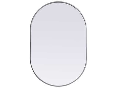 Elegant Lighting Asha Silver 27''W x 40''H Oval Wall Mirror EGMR2A2740SIL