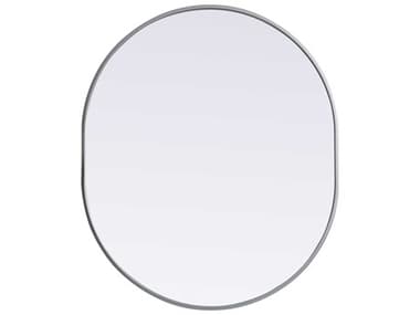 Elegant Lighting Asha Silver 30''W x 36''H Oval Wall Mirror EGMR2A3036SIL