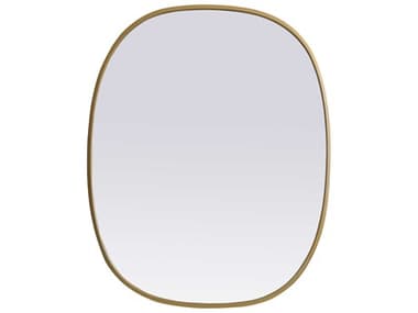 Elegant Lighting Brynn Brass 24''W x 30''H Oval Wall Mirror EGMR2B2430BRS