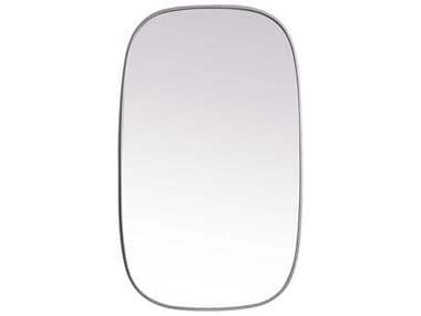 Elegant Lighting Brynn Silver 24''W x 40''H Oval Wall Mirror EGMR2B2440SIL