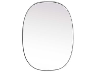Elegant Lighting Brynn Silver 27''W x 36''H Oval Wall Mirror EGMR2B2736SIL