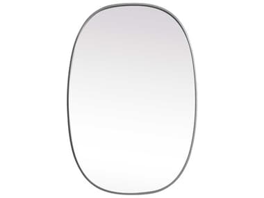 Elegant Lighting Brynn Silver 27''W x 40''H Oval Wall Mirror EGMR2B2740SIL