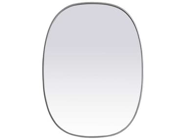 Elegant Lighting Brynn Silver 30''W x 40''H Oval Wall Mirror EGMR2B3040SIL