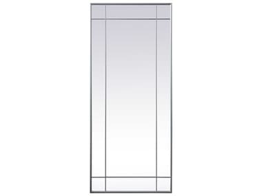 Elegant Lighting Viola Silver Rectangular Floor Mirror EGMR3FL3070SIL