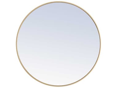 Elegant Lighting Eternity Brass 36'' Round Wall Mirror EGMR4042BR