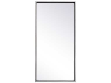 Elegant Lighting Eternity Silver 14''W x 28''H Rectangular Wall Mirror EGMR41428S