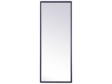 Elegant Lighting Eternity Blue 14''W x 36''H Rectangular Wall Mirror EGMR41436BL