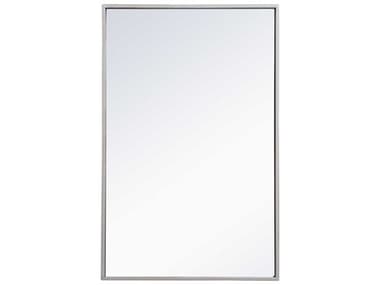 Elegant Lighting Eternity Silver 28''W x 18''H Rectangular Wall Mirror EGMR41828S