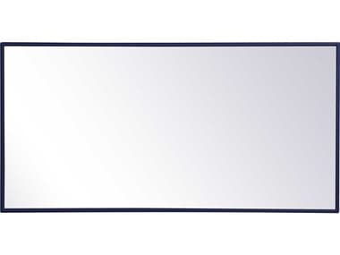 Elegant Lighting Eternity Blue 18''W x 36''H Rectangular Wall Mirror EGMR41836BL