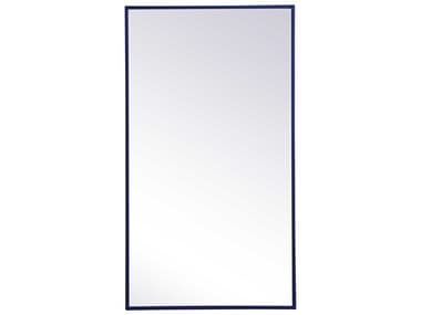 Elegant Lighting Eternity Blue 20''W x 36''H Rectangular Wall Mirror EGMR42036BL