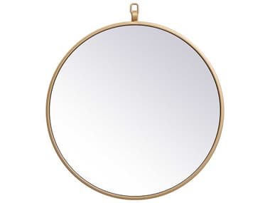 Elegant Lighting Eternity Brass 18'' Round Wall Mirror EGMR4718BR