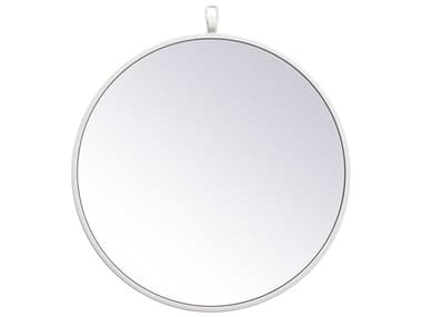 Elegant Lighting Eternity White 18'' Round Wall Mirror EGMR4718WH