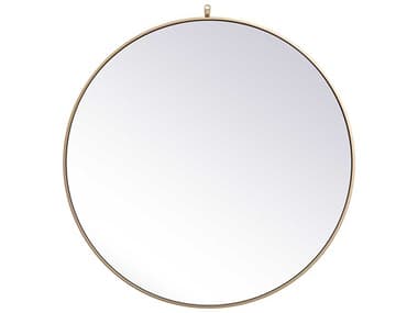 Elegant Lighting Eternity Brass 39'' Round Wall Mirror EGMR4739BR
