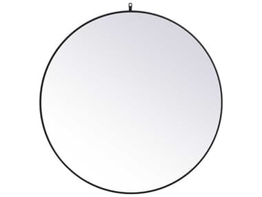 Elegant Lighting Eternity Black 45'' Round Wall Mirror EGMR4745BK