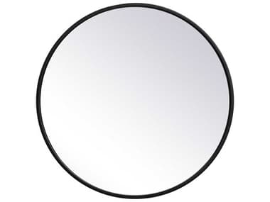 Elegant Lighting Eternity Black 21'' Round Wall Mirror EGMR4821BK