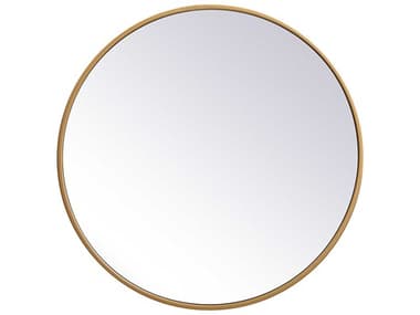 Elegant Lighting Eternity Brass 21'' Round Wall Mirror EGMR4821BR