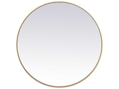 Elegant Lighting Eternity Brass 39'' Round Wall Mirror EGMR4839BR