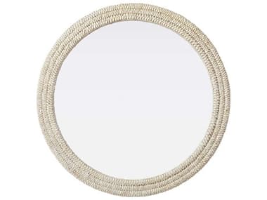 Elegant Lighting Marlowe Linen White Round Wall Mirror EGMR4B42LN