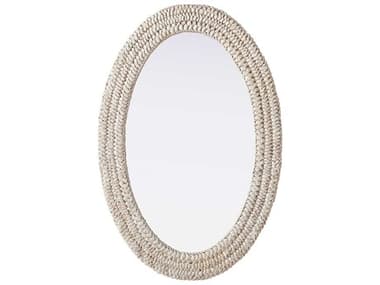 Elegant Lighting Marlowe Linen White Oval Wall Mirror EGMR4C2436LN