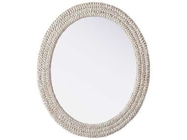 Elegant Lighting Marlowe Linen White Oval Wall Mirror EGMR4C3036LN