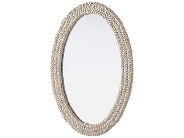 Elegant Lighting Marlowe Linen White Oval Wall Mirror EGMR4C3042LN