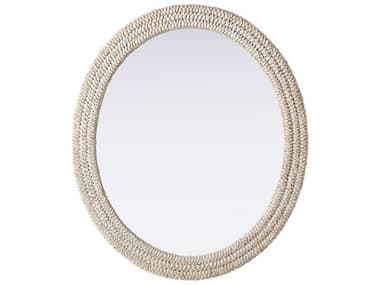 Elegant Lighting Marlowe Linen White Oval Wall Mirror EGMR4C3642LN