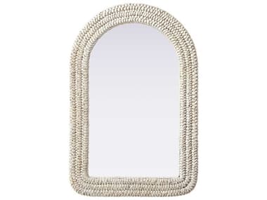 Elegant Lighting Marlowe Linen White Arch Wall Mirror EGMR4G2436LN