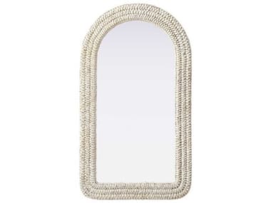 Elegant Lighting Marlowe Linen White Arch Wall Mirror EGMR4G2442LN