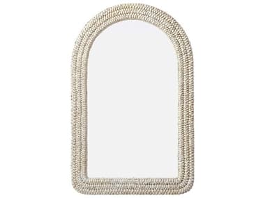 Elegant Lighting Marlowe Linen White Arch Wall Mirror EGMR4G2742LN