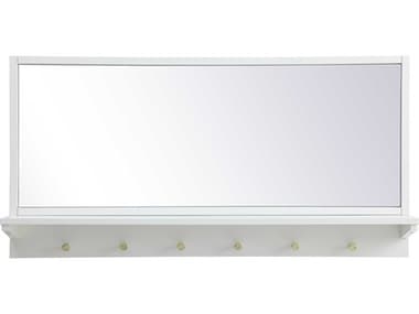 Elegant Lighting Elle White 42''W x 21''H Rectangular Wall Mirror EGMR504221WH