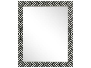 Elegant Lighting Oullette Chevron 36''W x 30''H Rectangular Wall Mirror EGMR53036