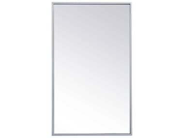 Elegant Lighting Wyn Silver 17''W x 28''H Rectangular Medicine Cabinet Wall Mirror EGMR571728S