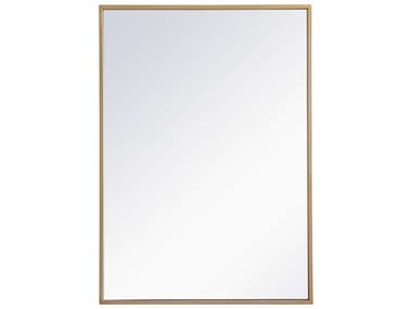Elegant Lighting Wyn Brass Rectangular Wall Mirror EGMR572028BRS