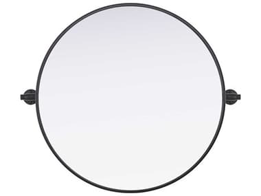 Elegant Lighting Amoura Black Round Wall Mirror EGMR6G24BLK