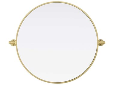 Elegant Lighting Amoura Brass Round Wall Mirror EGMR6G24BRA