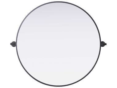 Elegant Lighting Amoura Black Round Wall Mirror EGMR6G30BLK