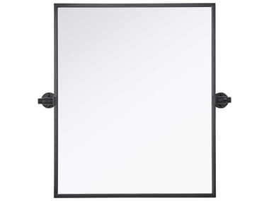 Elegant Lighting Amoura Black Rectangular Wall Mirror EGMR6H2024BLK