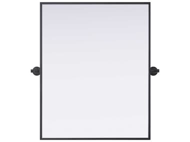 Elegant Lighting Amoura Black Rectangular Wall Mirror EGMR6H2430BLK