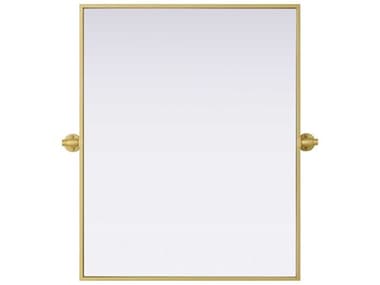 Elegant Lighting Amoura Brass Rectangular Wall Mirror EGMR6H2430BRA