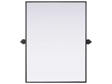 Elegant Lighting Amoura Black Rectangular Wall Mirror EGMR6H2432BLK