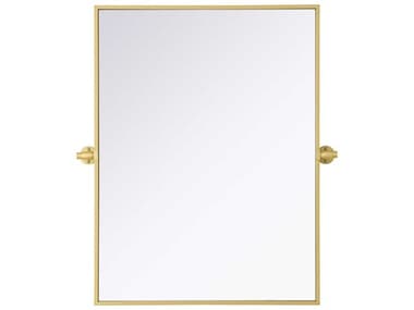 Elegant Lighting Amoura Brass Rectangular Wall Mirror EGMR6H2432BRA