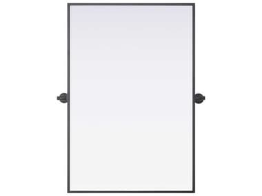 Elegant Lighting Amoura Black Rectangular Wall Mirror EGMR6H2436BLK