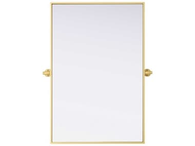 Elegant Lighting Amoura Brass Rectangular Wall Mirror EGMR6H2436BRA
