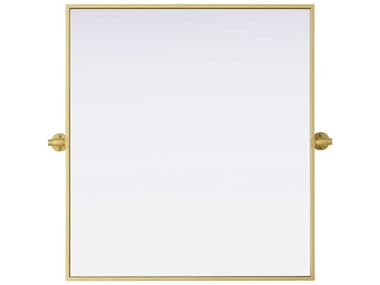 Elegant Lighting Amoura Brass Rectangular Wall Mirror EGMR6H2730BRA