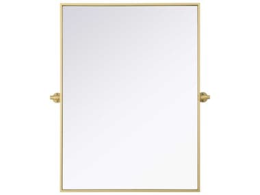 Elegant Lighting Amoura Brass Rectangular Wall Mirror EGMR6H2736BRA