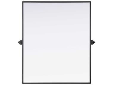 Elegant Lighting Amoura Black Rectangular Wall Mirror EGMR6H3036BLK