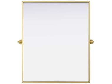 Elegant Lighting Amoura Brass Rectangular Wall Mirror EGMR6H3036BRA