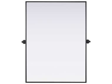 Elegant Lighting Amoura Black Rectangular Wall Mirror EGMR6H4030BLK